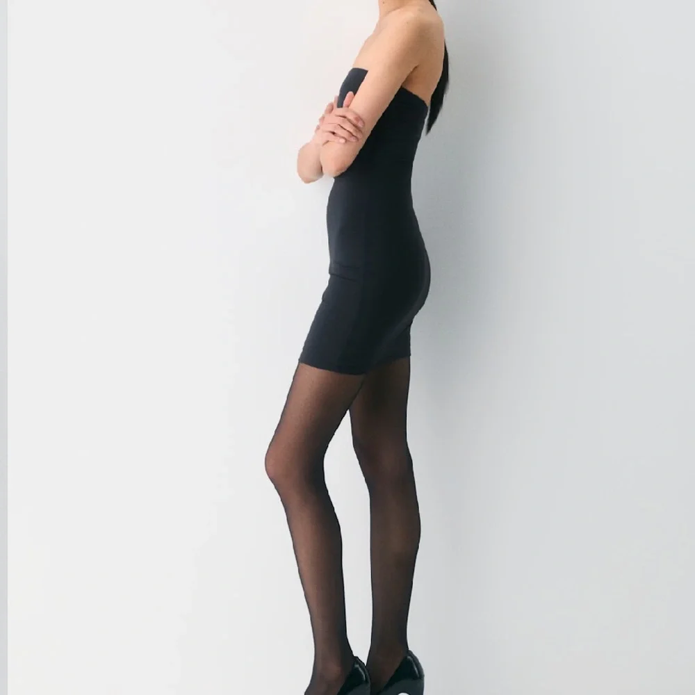 Contour Aritzia Mini Tube Dress Strapless Black Medium Nylon Elastane Women's M - Picture 5 of 12